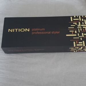 NIB NITION Flattener Straightener Iron Comb Clips Glove HOT IRON COVER